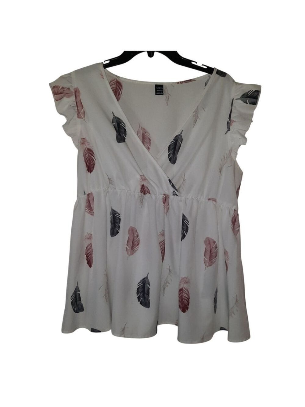 Shein Feather Sleeveless Blouse Extra Large